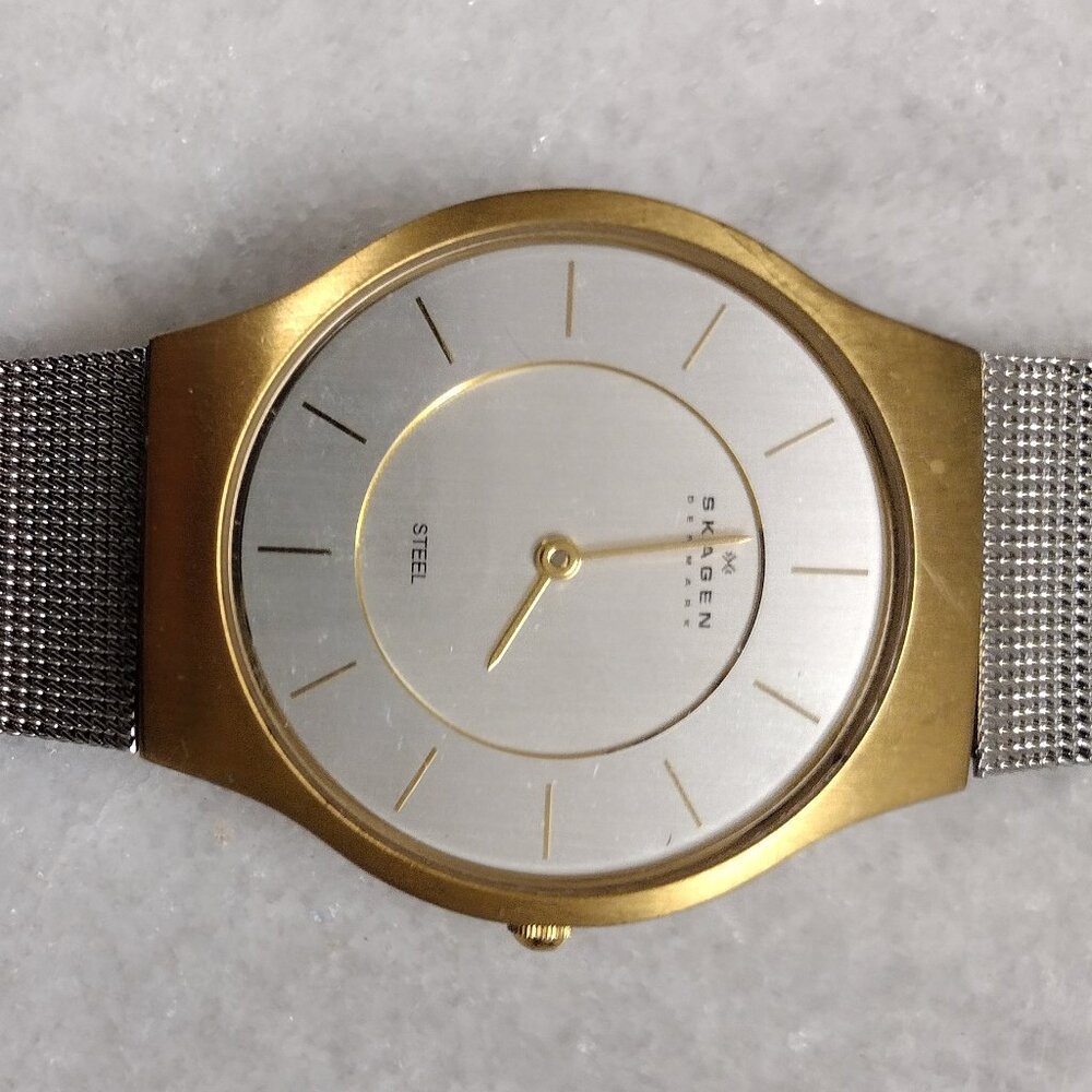 SKAGEN gold and silver watch